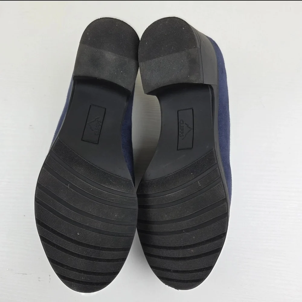 Cliffs by White Mountain‎ Hunton Block Heel Loafer Pump Navy Suedette 7.5W